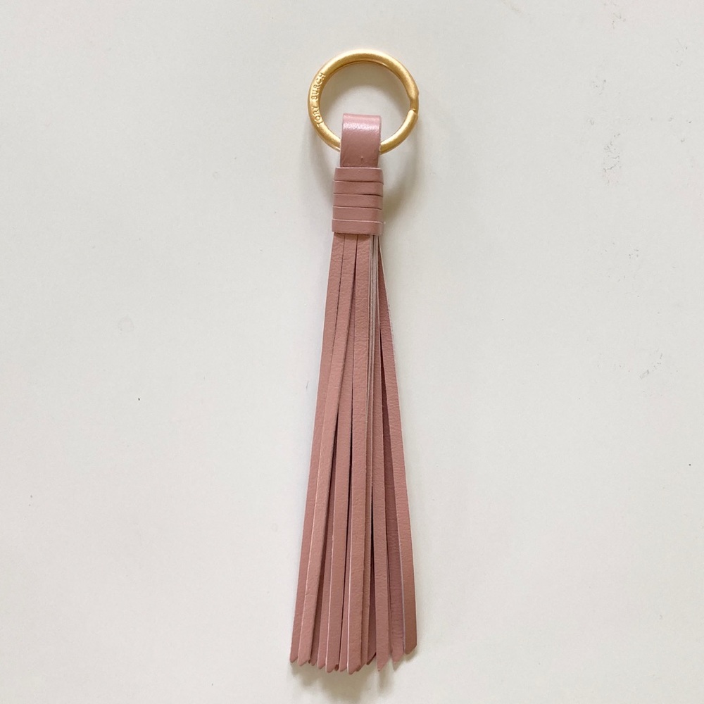 Tory Burch Pink Moon Leather Bag charm Key Tassel